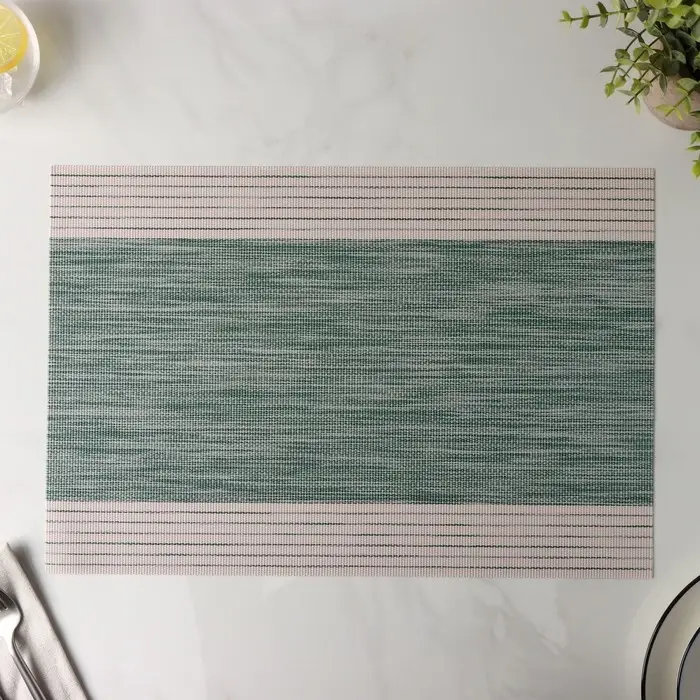 Салфетка сервировочная на стол &laquo;Космос&raquo;, 45&times;30 см, цвет зелёный