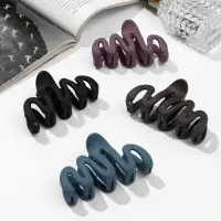 Крабик для волос &laquo;Матовый&raquo;, волна колор, 7 см, МИКС