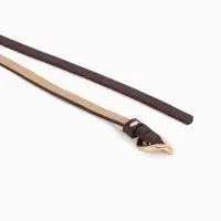 Ремень жен 01-01-01-07, Июнь2514, 1*0,3*110 см, без винта, пряж золото, затяж, корич