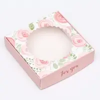 Коробка сборная с окном, For you, 11.5&times;11.5&times;3 см