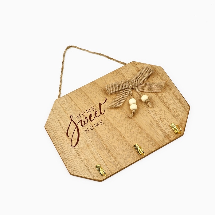 Ключница настенная &laquo;Sweet home&raquo;, цвет бежевый, 20 х 14 см