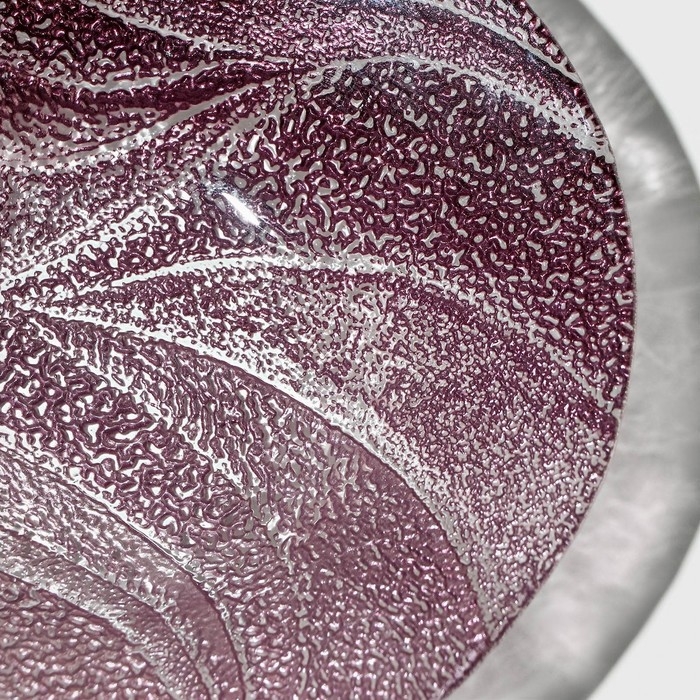 Тарелка стеклянная &laquo;Драхна&raquo;, d=21 см, цвет бордовый