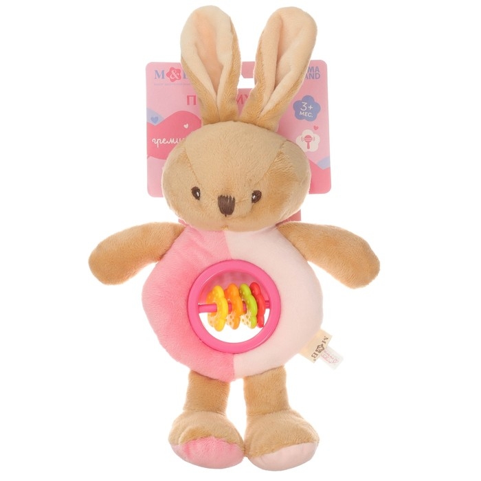 Игрушка-погремушка мягкая &laquo;Зайка&raquo;, Mum&Baby