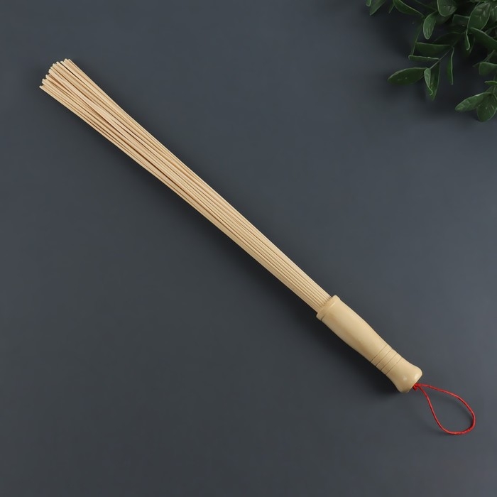 Массажёр &laquo;Венчик&raquo;, 57 &times; 4 см, универсальный, с подвесом, деревянный