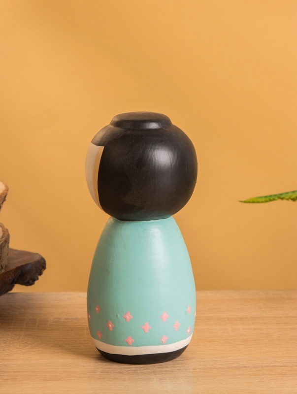 Деревянная кукла кокеши "Гейша" 7х7,5х15 см