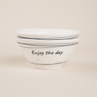 Набор салатников фарфоровых SL Home &laquo;Милый дом&raquo;, 250 мл, d=12 см, цвет белый