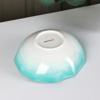 Салатник фарфоровый Доляна &laquo;Млечный путь&raquo;, 700 мл, d=17,5 см, цвет бирюзовый