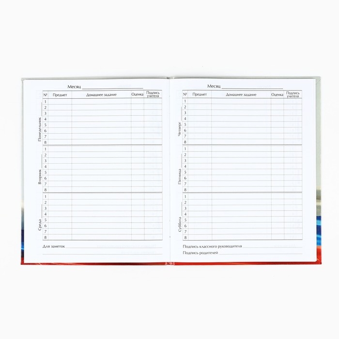Дневник школьный для 1-11 класса, в интегральной обложке, 40 л. &laquo;1 сентября:Российский флаг&raquo;