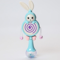 Погремушка музыкальная &laquo;Зайка барабан&raquo;, эластичные ушки, цвет МИКС, Крошка Я