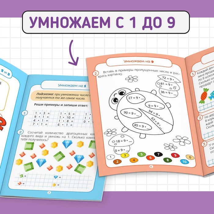 Книги набор &laquo;Тренажёры по таблице умножения&raquo;, 6 шт. по 12 стр.