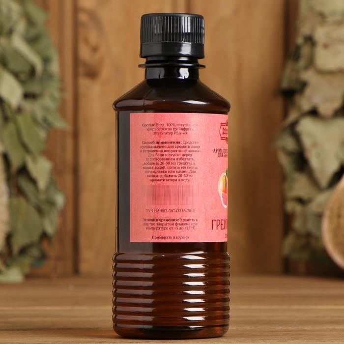 Ароматизатор для бани и ванны &laquo;Грейпфрут&raquo;, натуральная, 250 мл., "Добропаровъ"