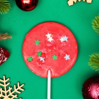 Новый год. Карамель леденцовая на палочке, с декором, "Конфетти", МИКС, 40 г