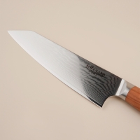 Нож кухонный SL Home &laquo;Оливия&raquo;, шеф, лезвие 20,32 см, дамасская сталь, цвет коричневый