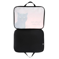 Папка для чертежей и рисунков А3, с ручками текстиль 20 мм, 470 х 350 мм Calligrata универсальный 600D &laquo;Котик&raquo;