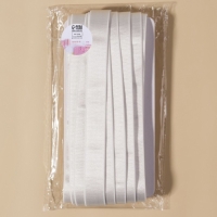 Резинка для бретелей, блестящая, 20 мм, 10 &plusmn; 0,5 м, цвет белый