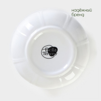 Сахарница фарфоровая с ложкой на бамбуковой подставке BellaTenero, 350 мл, цвет белый