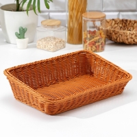 Корзина для продуктов Доляна, 39&times;26&times;10 см, цвет коричневый