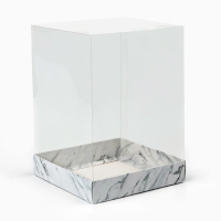 Коробка для кондитерских изделий &laquo;Мрамор&raquo;, 15 х 15 х 20 см