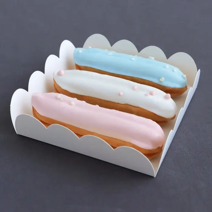 Коробка для печенья, белая, 12&times;12&times;3 см