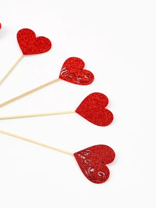 Шпажки для канапе &laquo;Сердечки ажур&raquo;, 6 шт