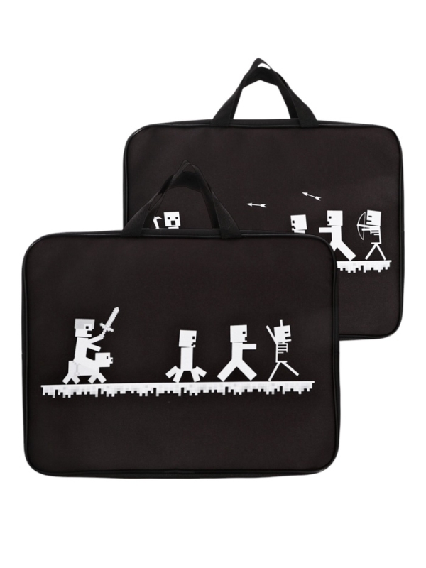 Папка с ручками текстильная А4, 360&times;245&times;70 мм, Calligrata Top &laquo;Пиксельный бой&raquo;