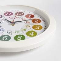 Часы настенные "Время учиться", детские, развивающие, d-29см, белые