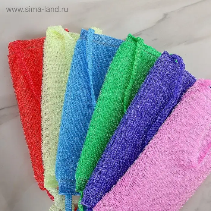 Мочалка для тела Доляна &laquo;Банная&raquo;, 14&times;33 см, МИКС