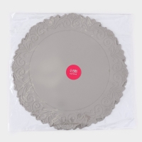 Набор салфеток сервировочных на стол Доляна, 2 шт, 38&times;38 см, серый