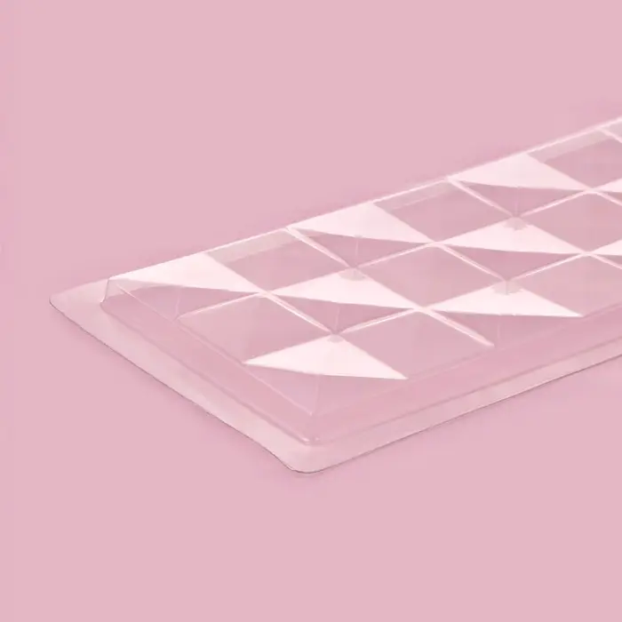 Форма для шоколада &laquo;Квадраты&raquo;, пластик, 20.5&times;10&times;1 см, прозрачная