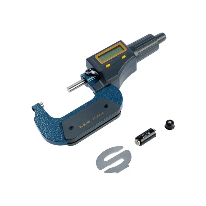 Микрометр электронный ТУНДРА, металлический, диапазон 25-50 мм, шаг измерения 0.001 мм