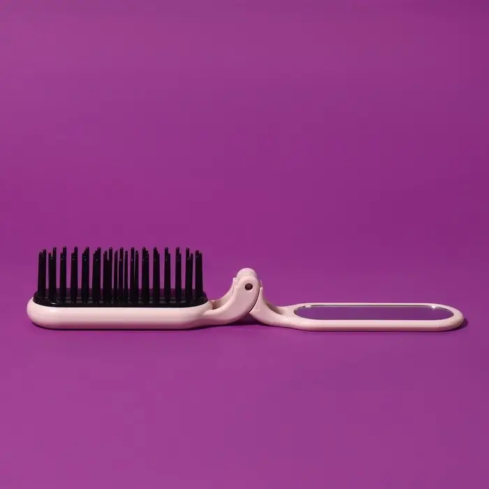 Расчёска массажная, складная, с зеркалом, 3 &times; 10 см, цвет МИКС