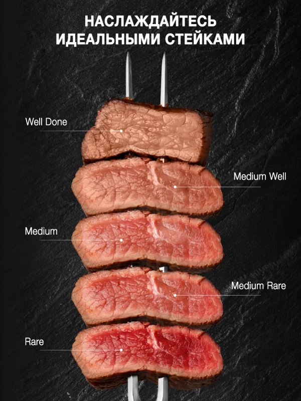 Электрогриль HYG-5047 2200Вт серебристый