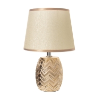 Настольная лампа с абажуром RISALUX &laquo;Галс&raquo;, Е14, 40 Вт, золото, 18&times;18&times;28 см