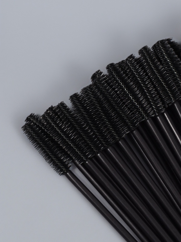 Щёточки для бровей и ресниц, силиконовые, набор - 50 шт, 10,5 см, цвет чёрный