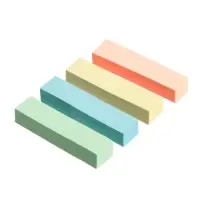 Блок - закладка с липким краем, 12&times;50 мм, бумажные, 4 цвета по 80 листов, пастель