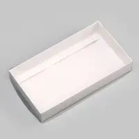 Кондитерская упаковка, белая с PVC крышкой, 18&times;10&times;3 см