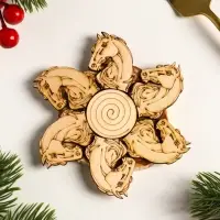 Подставка под горячее Лошадь Красотка , 11см, можжевельник