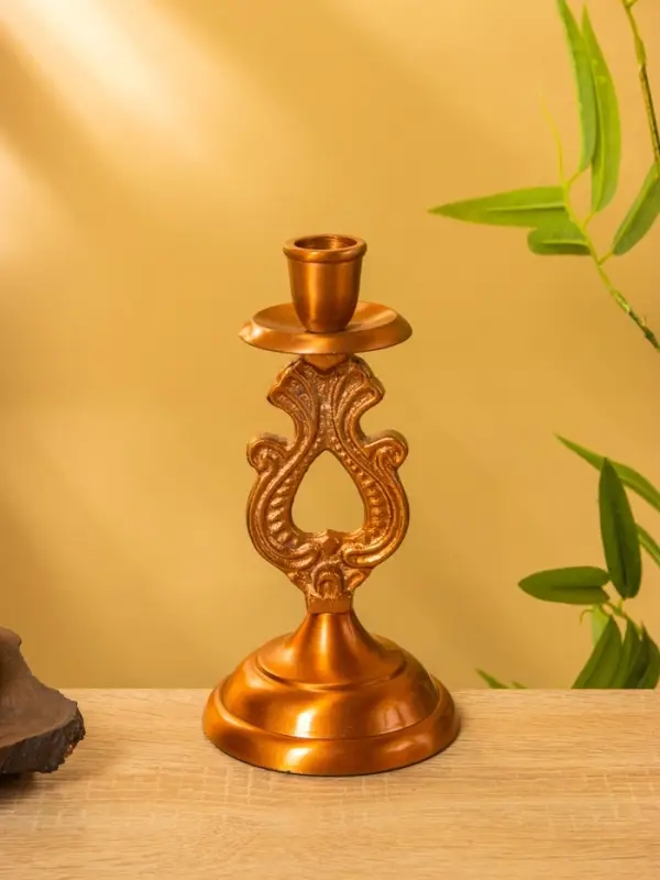 Подсвечник "Нежность" алюминий 10х10х18,5 см