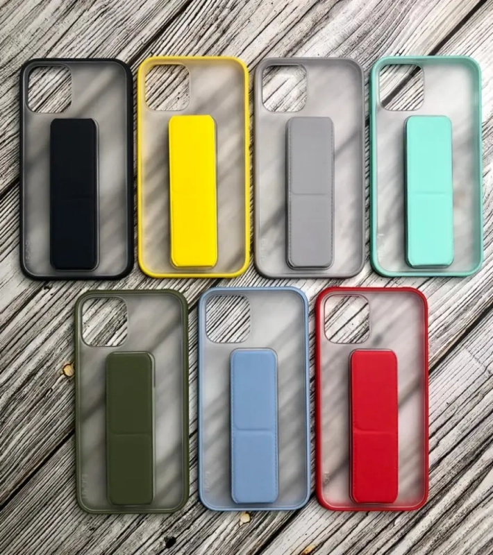 Чехол IPh 12/12 Pro с держателем 3 в 1 прозрачный