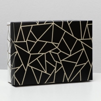 Коробка подарочная &laquo;Осколки&raquo;, черно-белые, 21 х 15 х 5 см