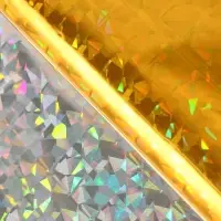 Пленка голографическая, &laquo;Калейдоскоп&raquo;, золотая, 70 см &times; 1 м