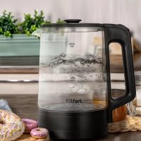 Чайник электрический стеклянный КТ-6708 - 1,8 л