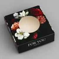 Коробка подарочная сборная с окном, упаковка, &laquo;С любовью&raquo;, 10&times;10&times;3 см