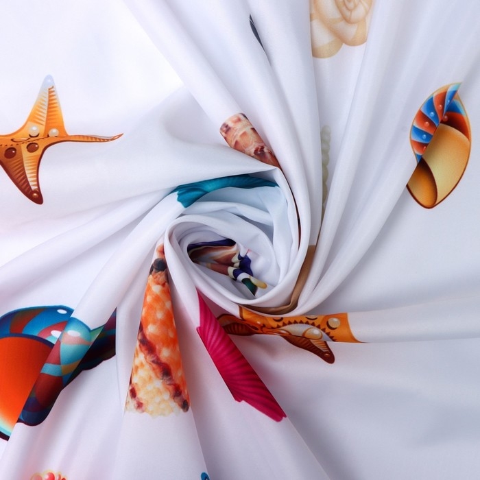 Штора для ванны Доляна &laquo;Ракушка&raquo;, 180&times;180 см