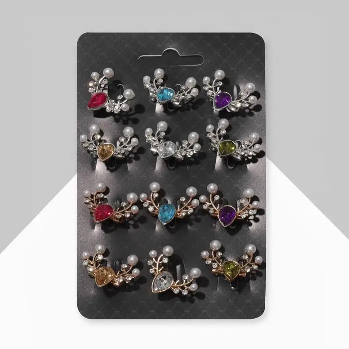 Брошь &laquo;Олень&raquo; жемчужные рога (неделимая фасовка 12 шт., цена за шт.), цвет МИКС