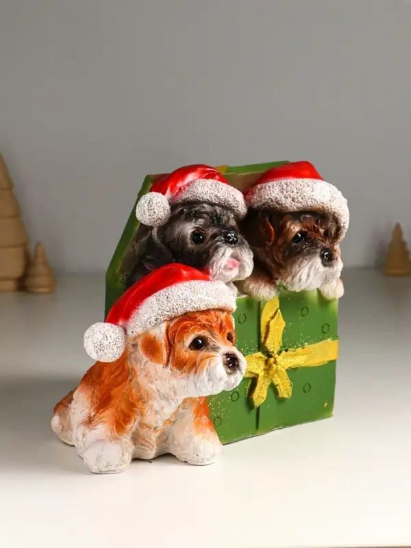 Фигура "Щенки в шкатулке" 16.5х23х18 см,