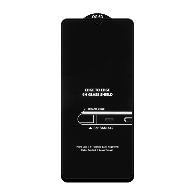 Защитное стекло Samsung A42 6D без упаковки