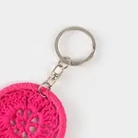 Брелок "Ловец снов" 19 см, цв. ярко-розовый