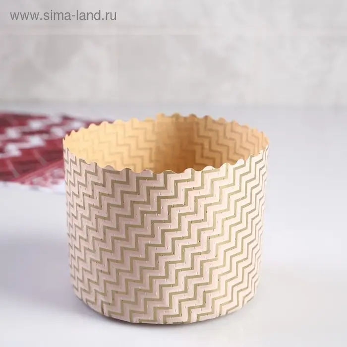 Форма бумажная для кулича &laquo;Ромбики&raquo;, 110&times;85 мм