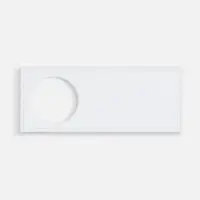 Лейбл из ПВХ с вырубкой &laquo;Круг&raquo;, белый